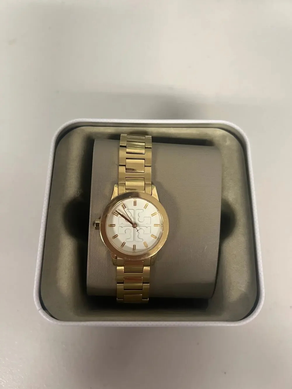 Tory Burch Gigi Gold Ladies Quartz Watch TBW2004, Ivory Dial